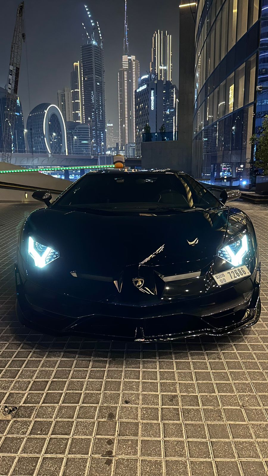 Lamborghini Aventador SVJ Black 2019 Rental Dubai Papi